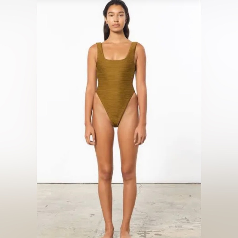 Mara Hoffman Idalia One Piece Swimsuit Olive L
